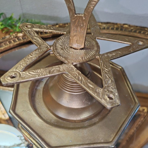 Vintage brass desktop decoration Crescent and Star