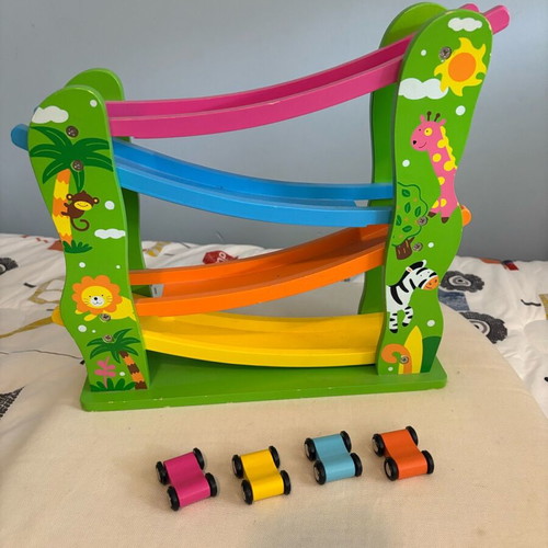 Viga wooden toy car track used