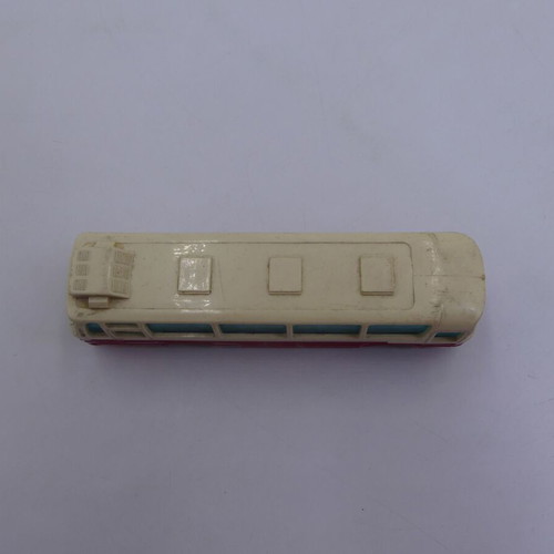 Joy Toy No 51 Mercedes Benz Bus used, retro 70's white red with blue windows