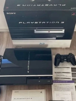 Sony Playstation 3 Fat Black console PS2 compatible used, boxed