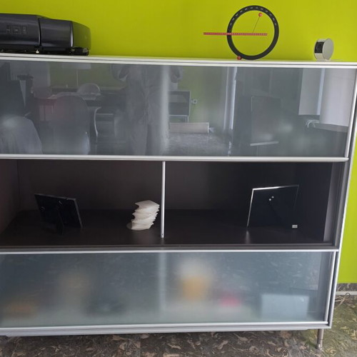 B&B Italia Deloudis unit with three shelves and sliding doors, like new