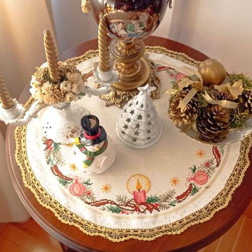Handmade embroidery with Christmas theme like new
