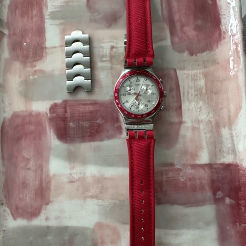 Swatch Irony Chronograph metal vintage Y2K watch like new