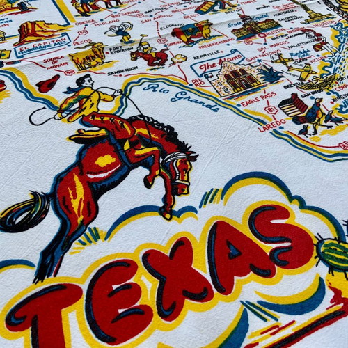 Texas map kitchen towel new 100% cotton
