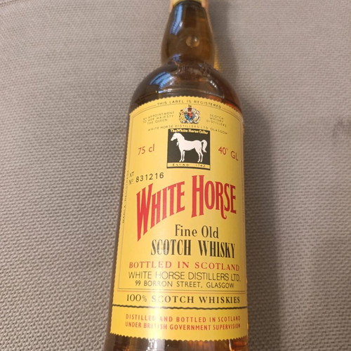 White Horse Fine Old Scotch Whisky sealed, vintage 1980s edition