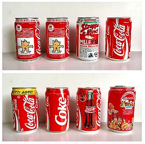 Μπουκάλια - κουτάκια Coca Cola