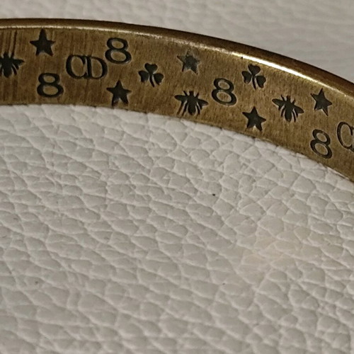 Christian Dior brass cuff bracelet like new, gold tone