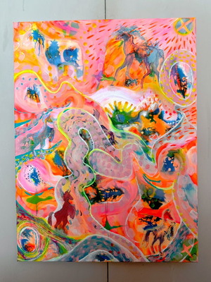 Original artwork painting mixed media on canvas 60x80 cm new