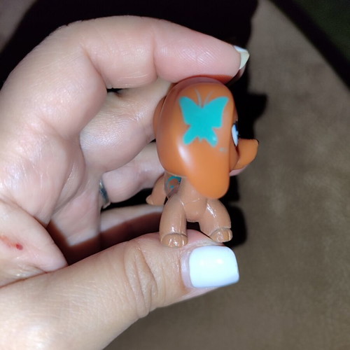 LPS Littlest Pet Shop Dachshund Dog collectible, like new, blue eyes #1010
