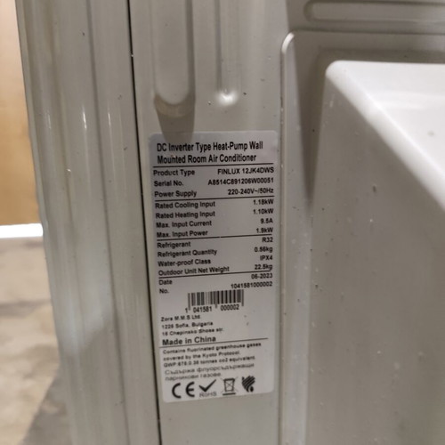Finlux 12 BTU WiFi hyper inverter air conditioner used