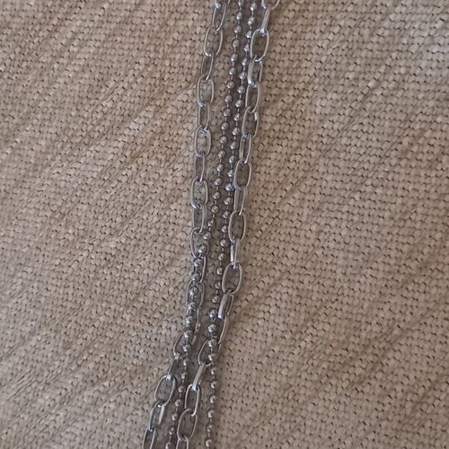Silver chain new, 53cm clothing accessory