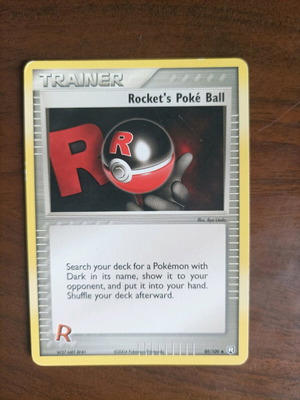 Картица Pokemon Trainer Rocket's Poke Ball оригинална, като нова