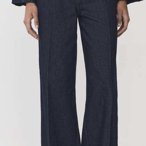 Denim wide leg dark blue Mango size 42 like new