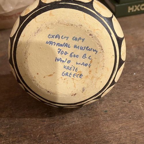 Small ceramic vase museum replica