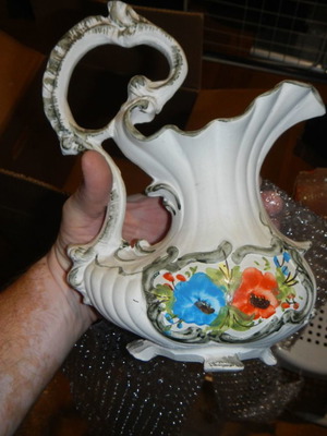 Βάζο διακοσμητικό μεταχειρισμένο, ζωγραφισμένο στο χέρι