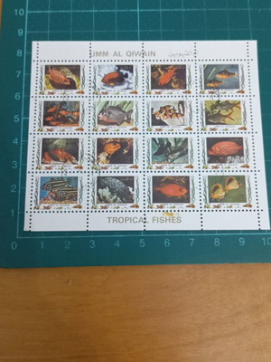 Γραμματόσημα Umm al-Quwain 1972 Airmail fish καινούργια, ολόκληρο φύλλο