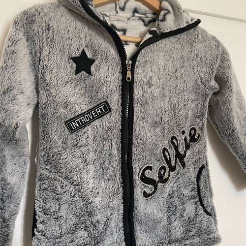 Fleece jacket like new, grey, for 5 years old