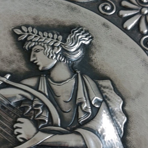 God Apollo wall collectible silver plaque 999/1000 new