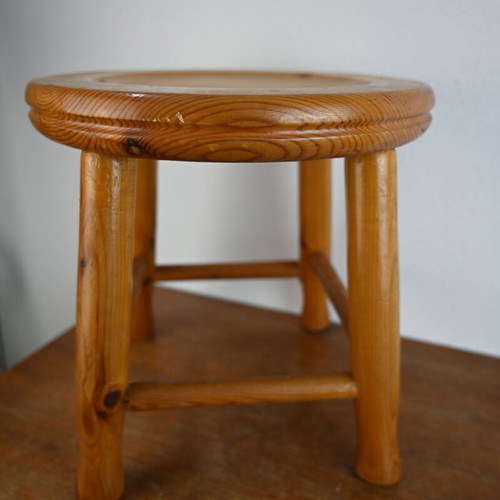 Wooden stool vintage, used, 30 cm height