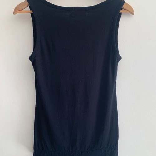 Mogul black tank top with gold details, size S
