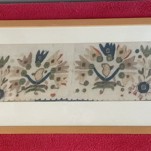 Handmade embroidery framed artwork