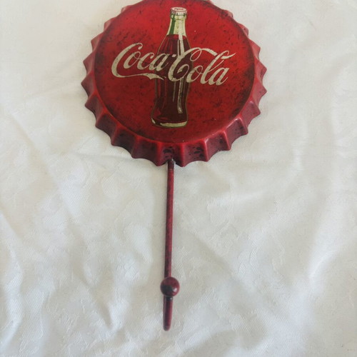 Coca Cola Retro Metal Hook Used 1990s