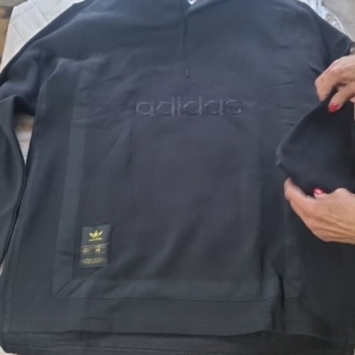 Adidas hoodie cotton black size L new
