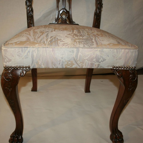 Chippendale dining set 19th century used, French walnut