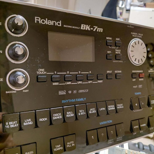 Roland BK7m synthesizer used with Greek rhythms and USB stick