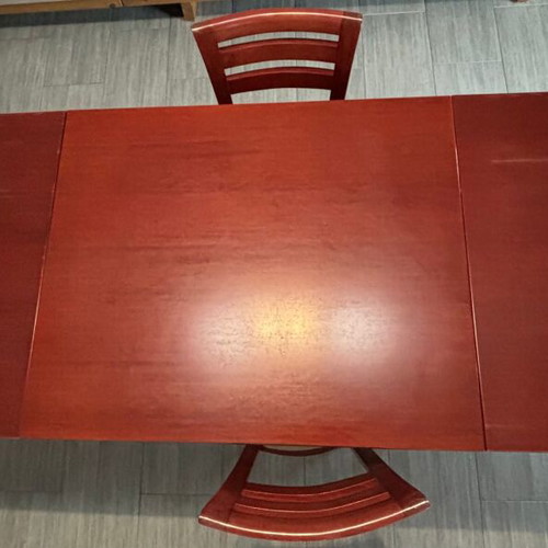 Extendable Dining Set solid cherry wood with 4 chairs used