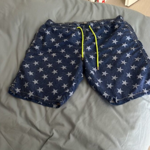 MC2 Saint Barth men's swim shorts XXL like new, white and blue