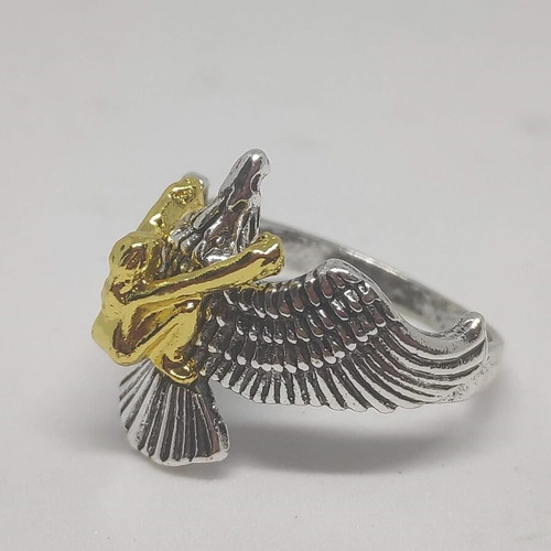 Men's eagle ring with gold detail size 12 like new