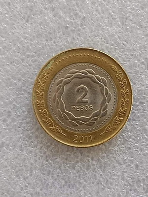 Κέρμα Αργεντινή 2 Pesos 2011 μεταχειρισμένο, διμεταλλικό αναμνηστικό