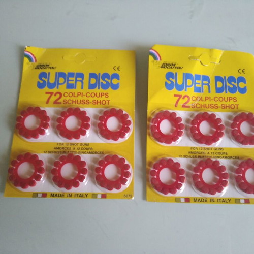 Super Disc caps new, 2 sets of 72 pieces for toy guns