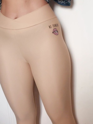 No Thinkin leggings like new, beige skin tone