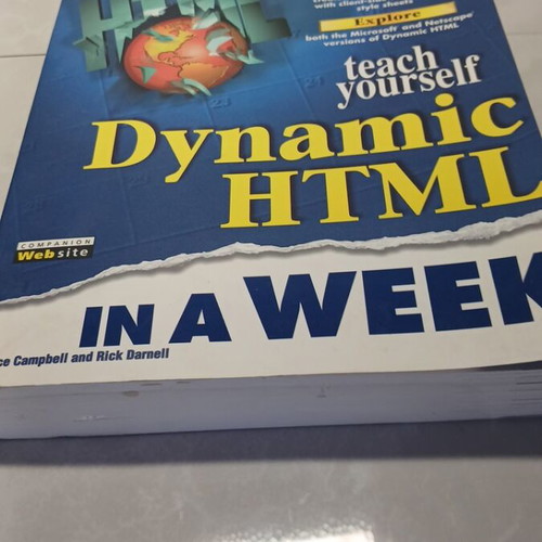 Dynamic HTML book used