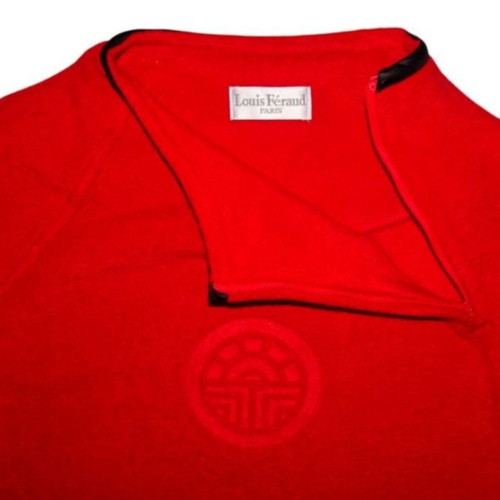 Louis Feraud fleece top new, red, size S