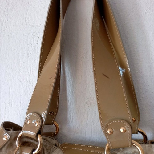 Versace Jeans Couture shoulder bag used, beige and gold