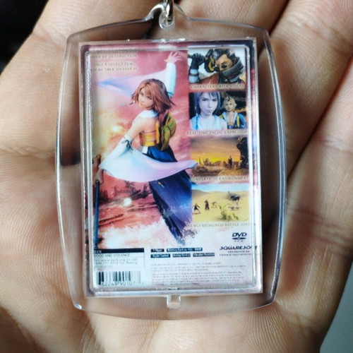 Final Fantasy X PS2 keychain new, acrylic