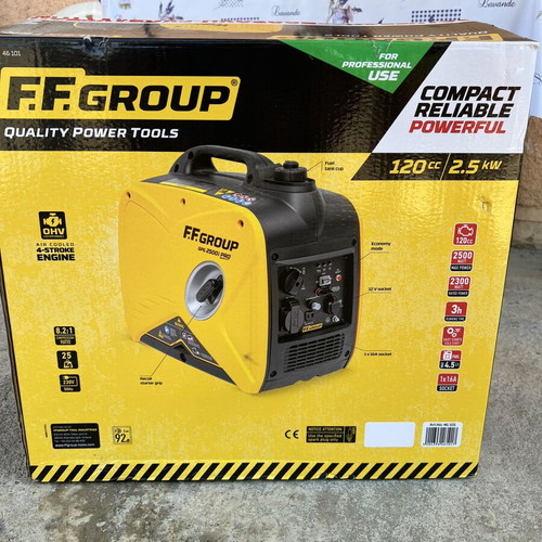 F.F. Group GPG 2500I PRO Gasoline Inverter Generator 2.5kVA new