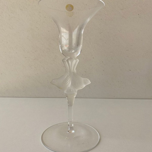 Sasaki crystal candlestick used, height 19cm