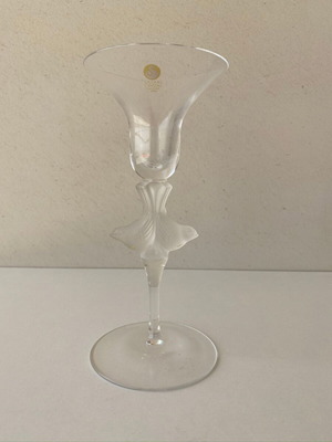 Sasaki crystal candlestick used, height 19cm