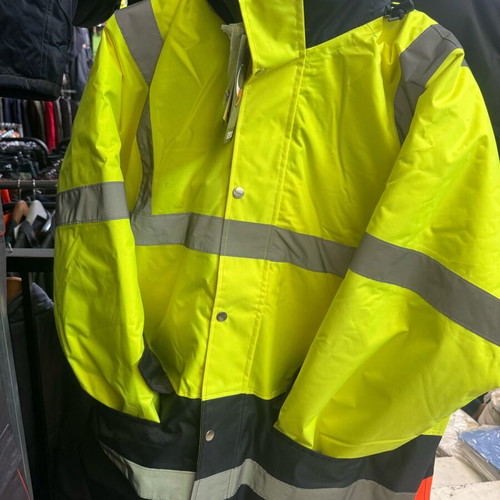 Safety Work Jacket fluorescent waterproof yellow new