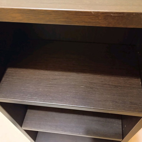 Wooden wenge shelf used, height 1.10 m, width 30 cm