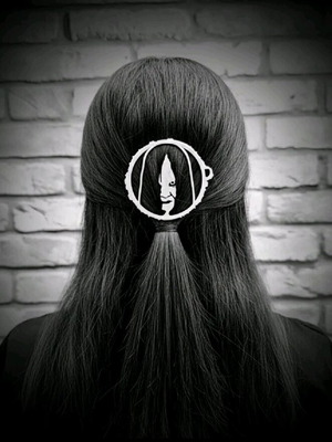 The ring - Hair clip new, 3D printed, white