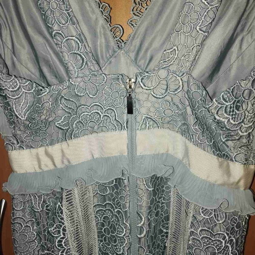 Midi dress from Zini guipure lace powder blue like new