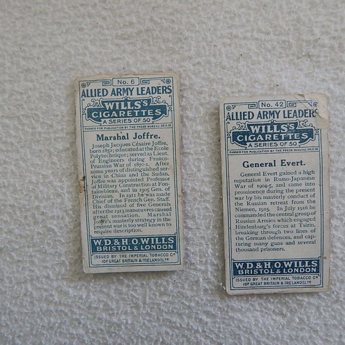 Two collectible cards