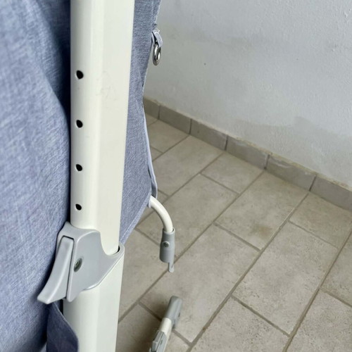 Lionelo Theo Concrete Baby Cot like new with mattress and side opening