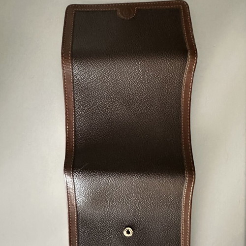 Trussardi Vintage Leather Wallet 90s Made in Italy, like new, brown beige