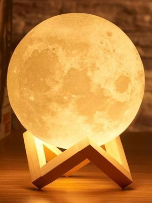 3D Moon LED Night Light φωτιστικό με σχήμα φεγγαριού και μπαταρία 15cm καινούργιο